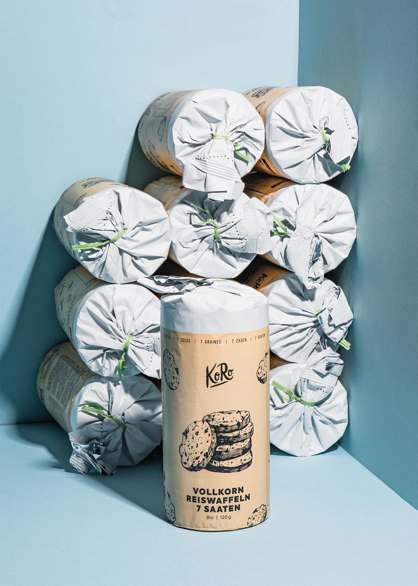 KoRo | Biologische volkoren rijstwafels 7 zaden | 12 x 120 g