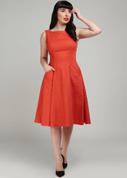 Collectif Hepburn 50's Swing Jurk Oranje
