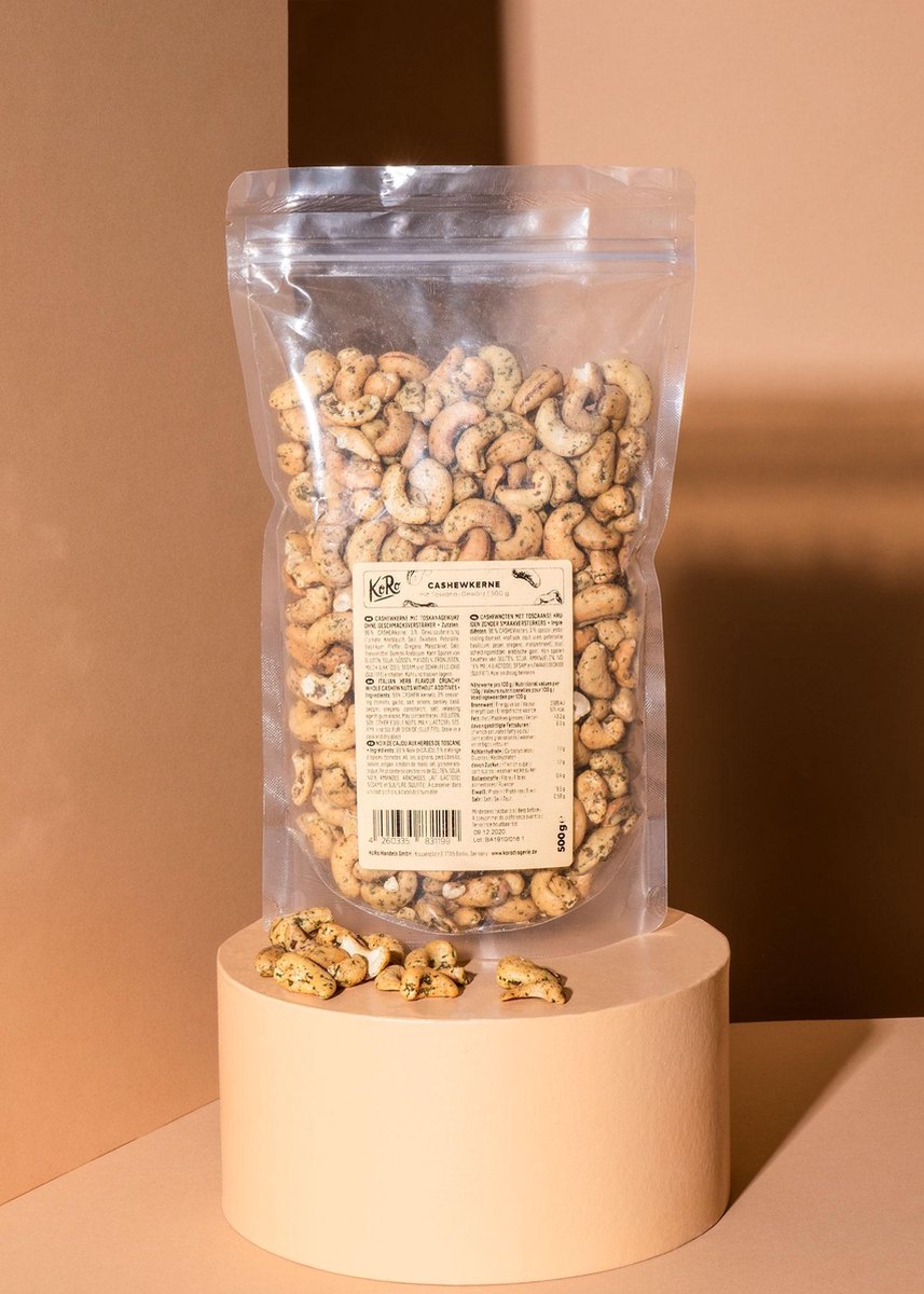 KoRo | Cashewnoten met Toscaanse kruiden zonder smaakversterkers | 500 g