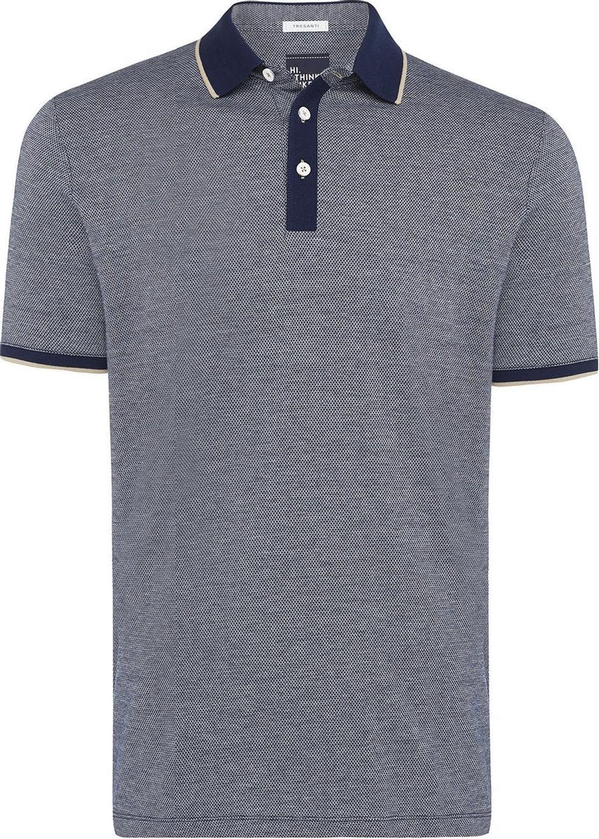 Tresanti polo detailed donkerblauw KM