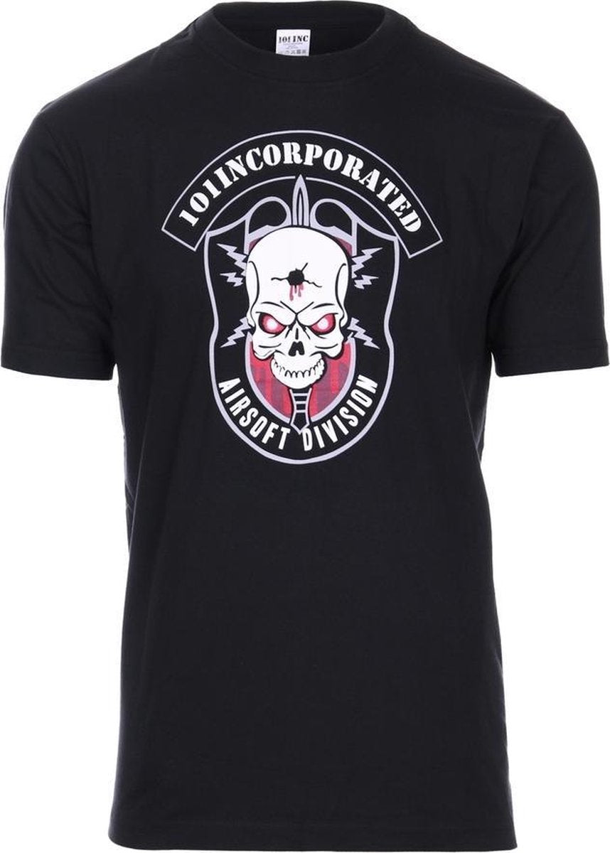 101inc T-shirt Airsoft Division zwart