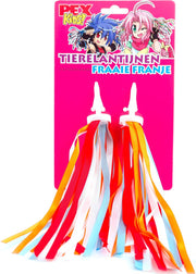 PexKids Fraaie Franje Stuurslingers - Streamers - Stuur Versiering 26 cm Blauw/Oranje