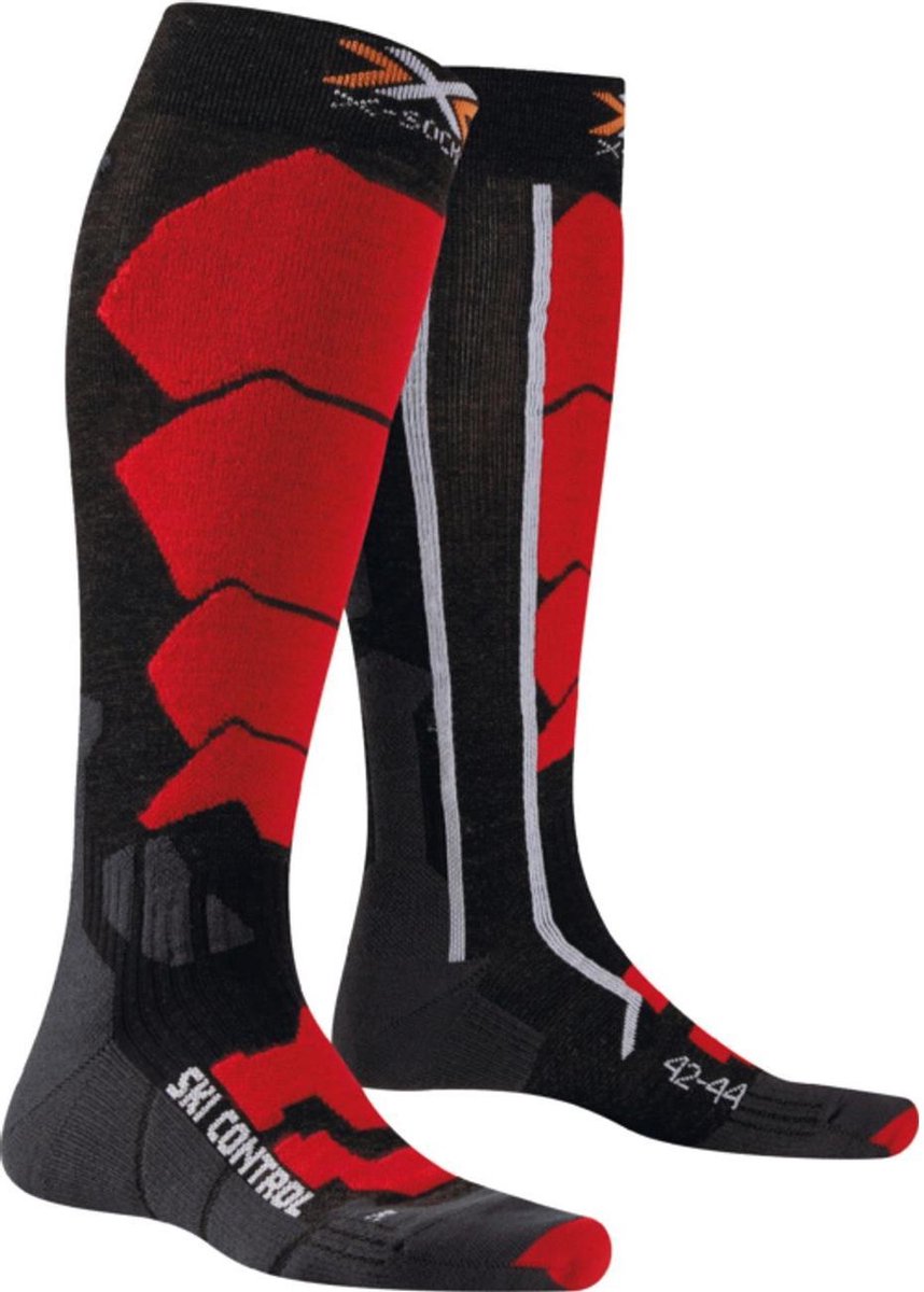 X-Socks - Sportsokken - Ski Control - Zwart/Rood - 39-41 EU