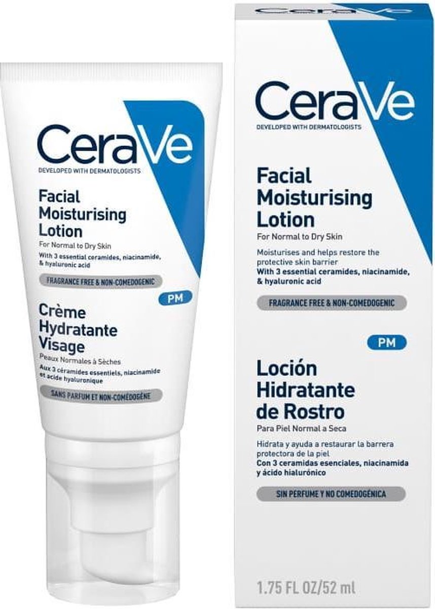 Cerave Facial Moisturising Lotion Creme PM 52ml - Cerave Hydraterende Dagcrème