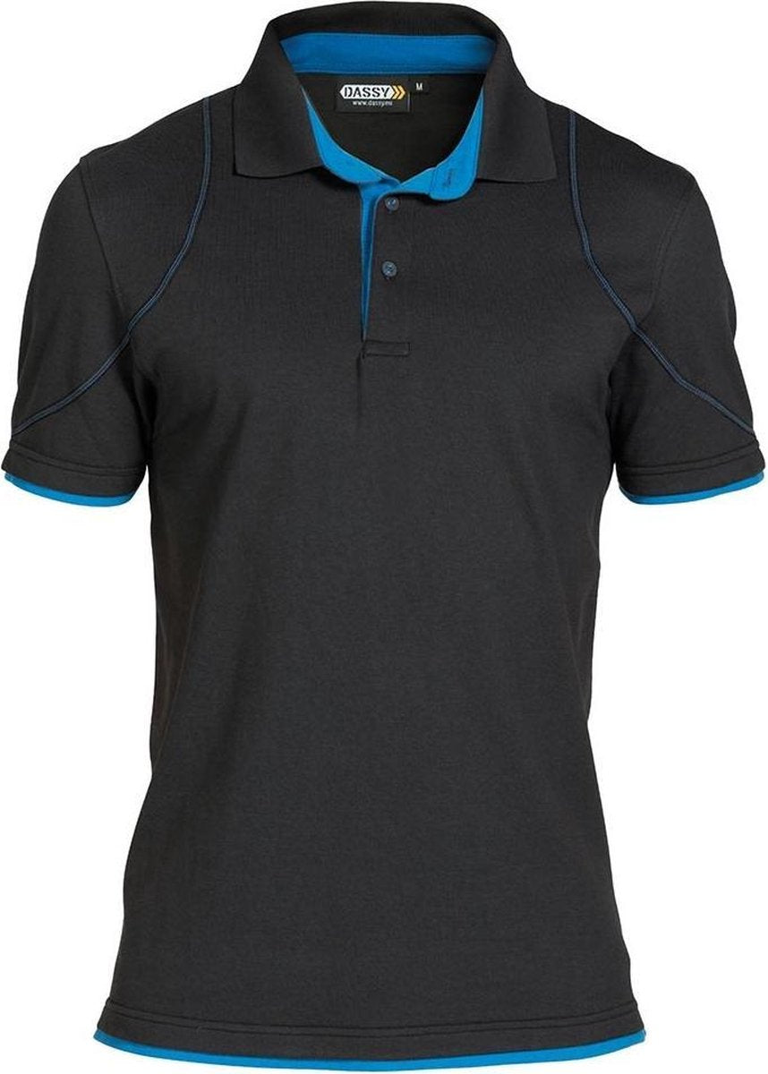 Dassy Orbital polo D-FX Zwart/Blauw maat L