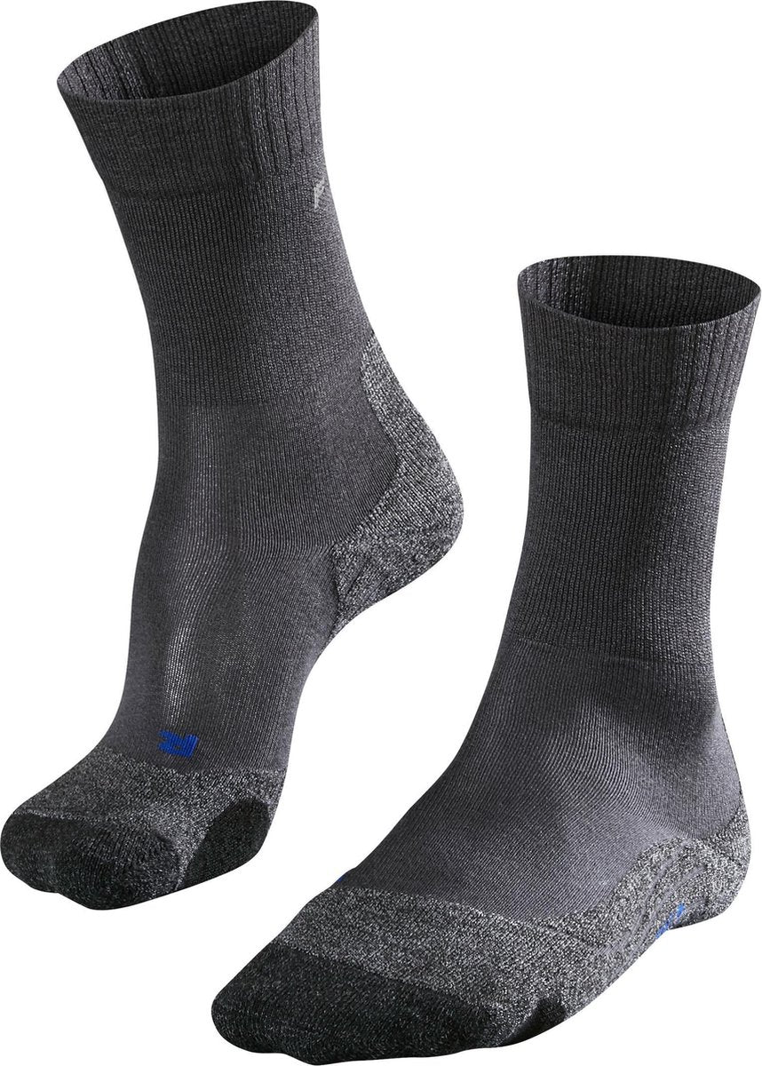 FALKE TK2 Cool Dames Wandelsokken - Asphalt Melange - Maat 35/36