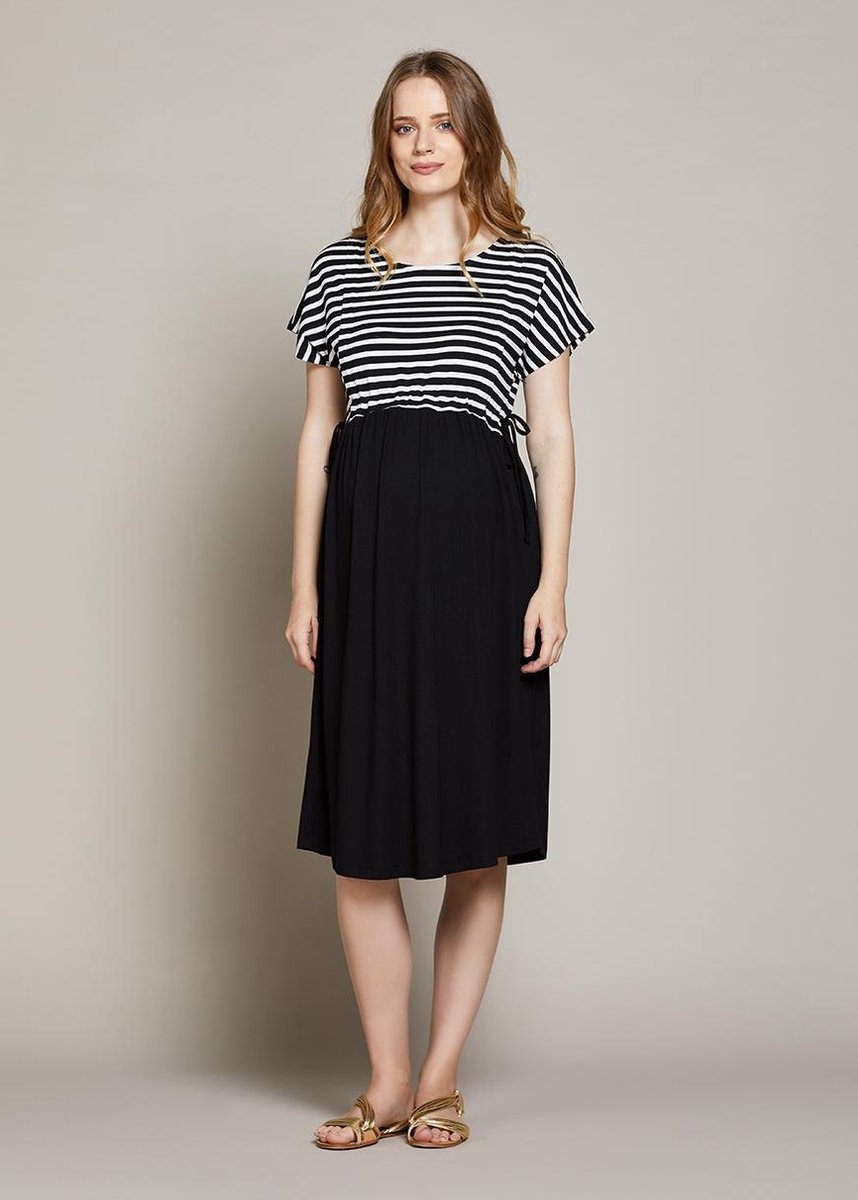 Dress Kira - Black-White stripe (099)