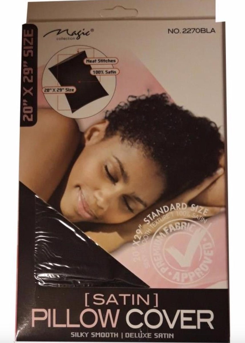 Magic Satin Pillow Cover Black.