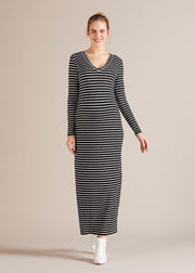 Dress Florantina - Black-White stripe (099)