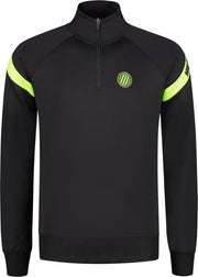Malelions Sport Pre-Match Quarterzip - Black/Neon Yellow - XL