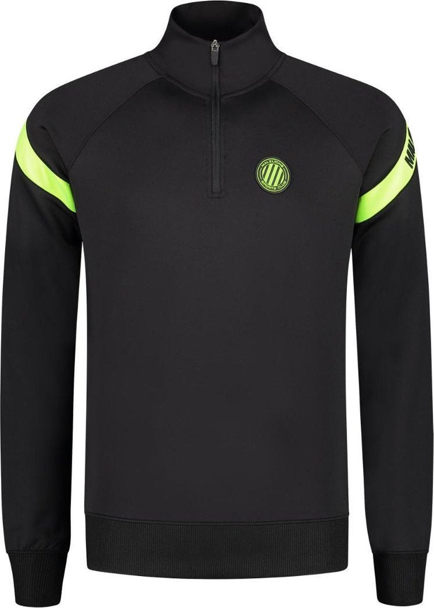Malelions Sport Pre-Match Quarterzip - Black/Neon Yellow - XL