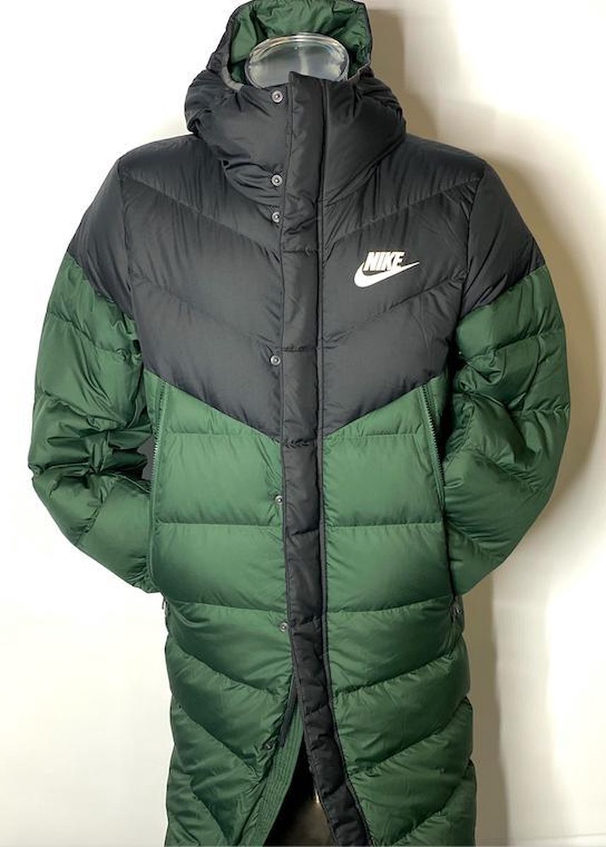 Nike Heren DOWN FILL Lange Jas (Groen/Zwart) - Maat XL