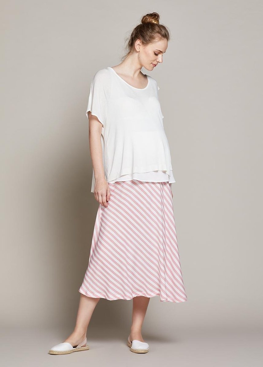 Skirt Breeze - Red-White Stripe