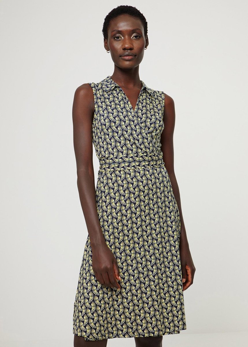 Surkana Jurk Blue Wrap S