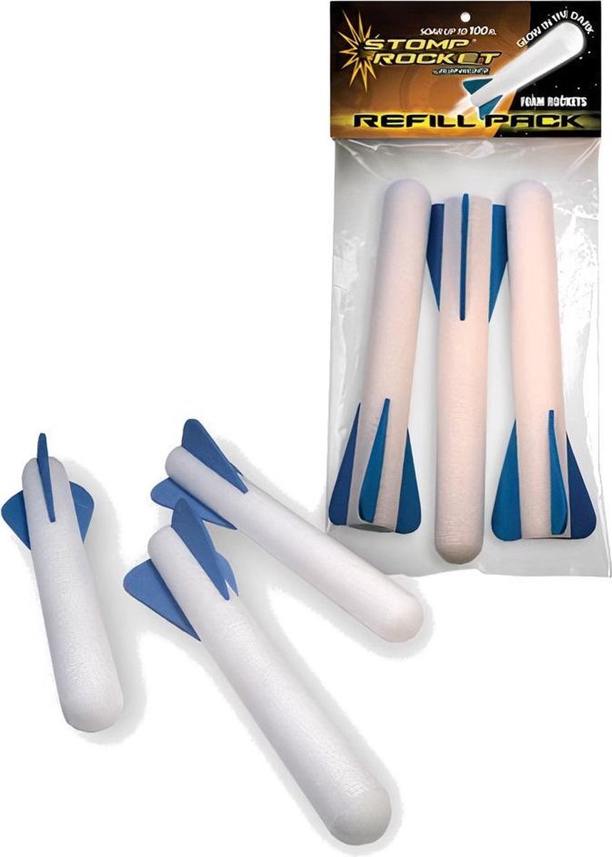 Invento Schietpijlen Stomp Rocket Jongens Foam Blauw 3-delig