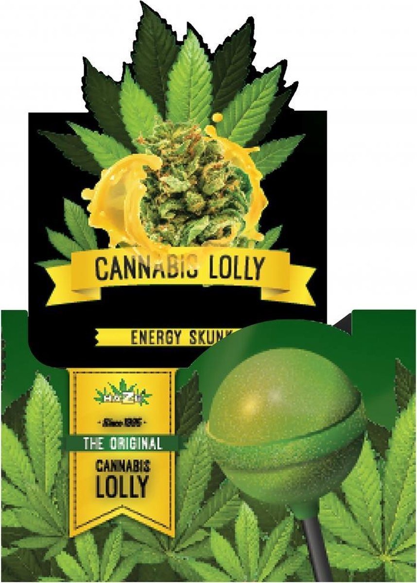 Cannabis Lollies Energy Skunk - Display - 70 pieces