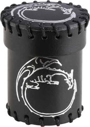 Dobbelbeker Dragon Black Leather Dice Cup Q-Workshop