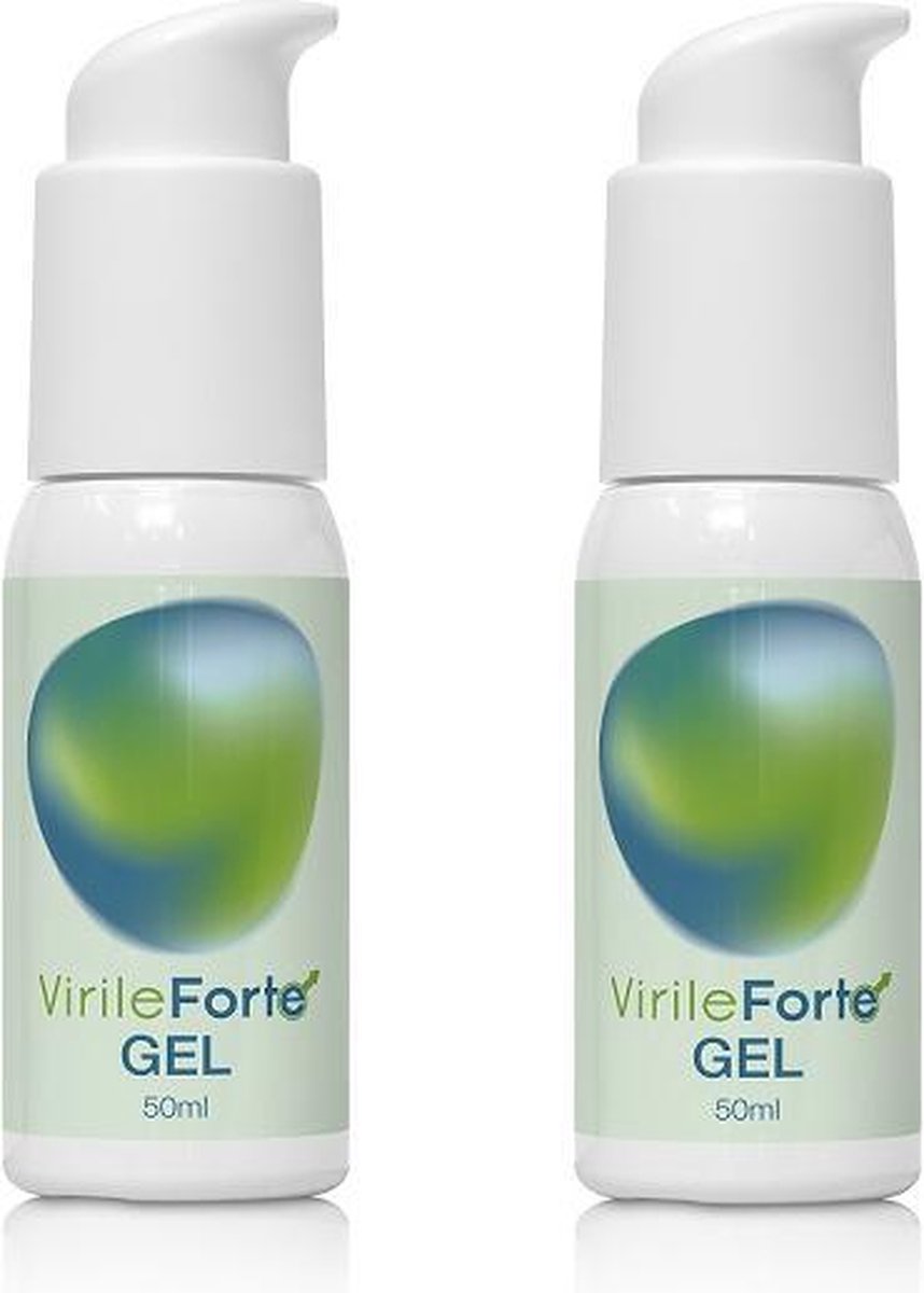 VIRILEFORTE - 2 stuks - Voordeelverpakking! - Erectie gel - Erectie creme - Delay gel voor de man - Delay gel - Delay creme - Delay cream - Erectie producten voor mannen - Stimulerend glijmiddel - Eenvoudig doseren met handige pompfles - 50 ML