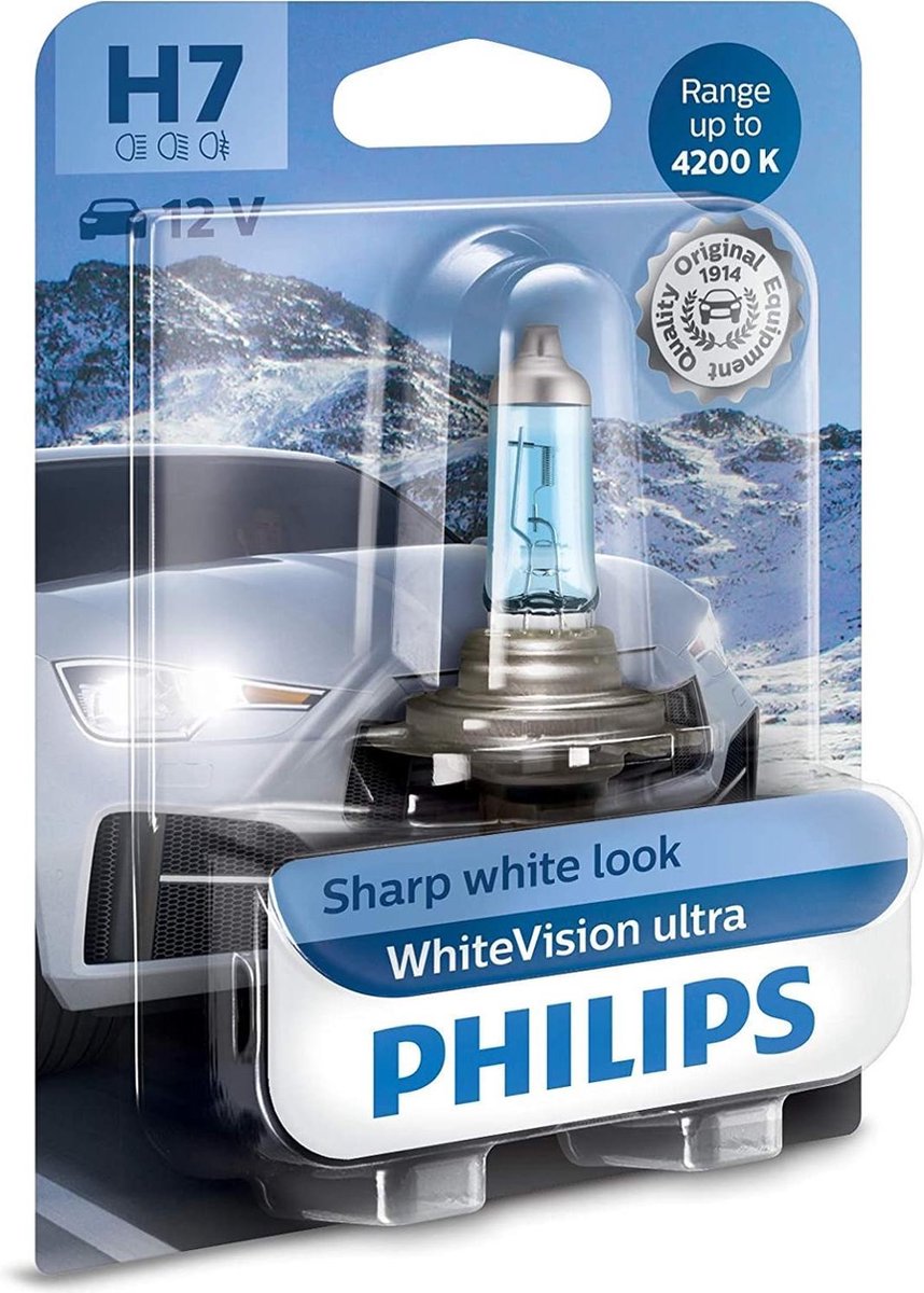 Philips WhiteVision Ultra H7 12972WVUB1 - enkele lamp