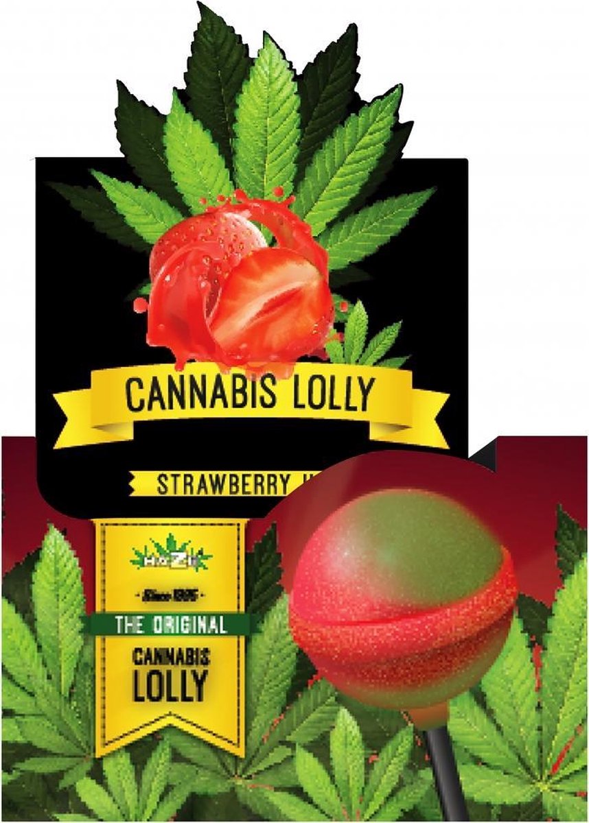 Cannabis Lollies Strawberry HaZe - Display - 70 pieces