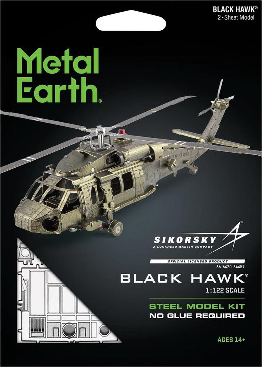 Metal Earth modelbouw metaal Sikorsky Black Hawk