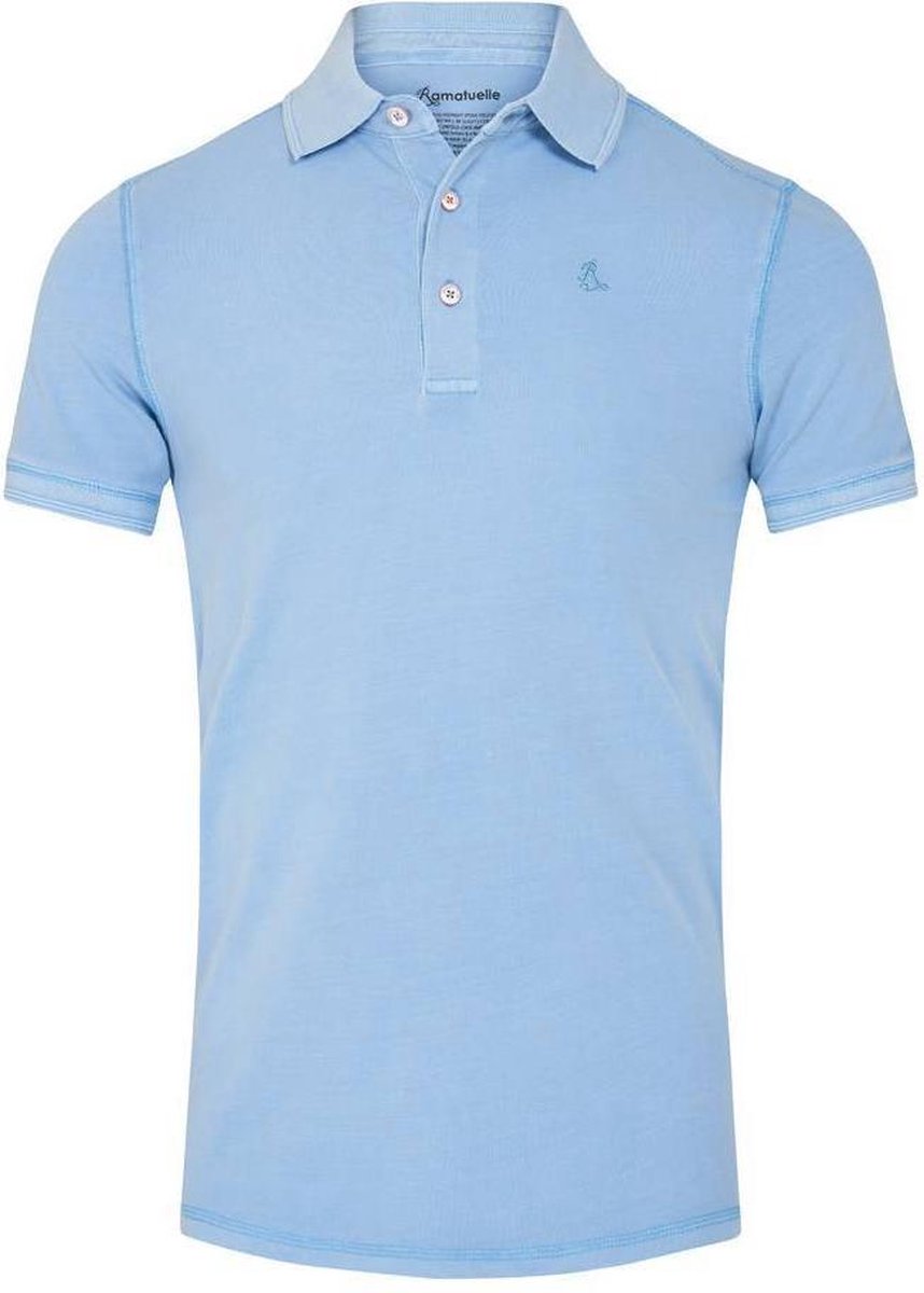 Ramatuelle - South Beach Polo T-shirt Blauw Celeste