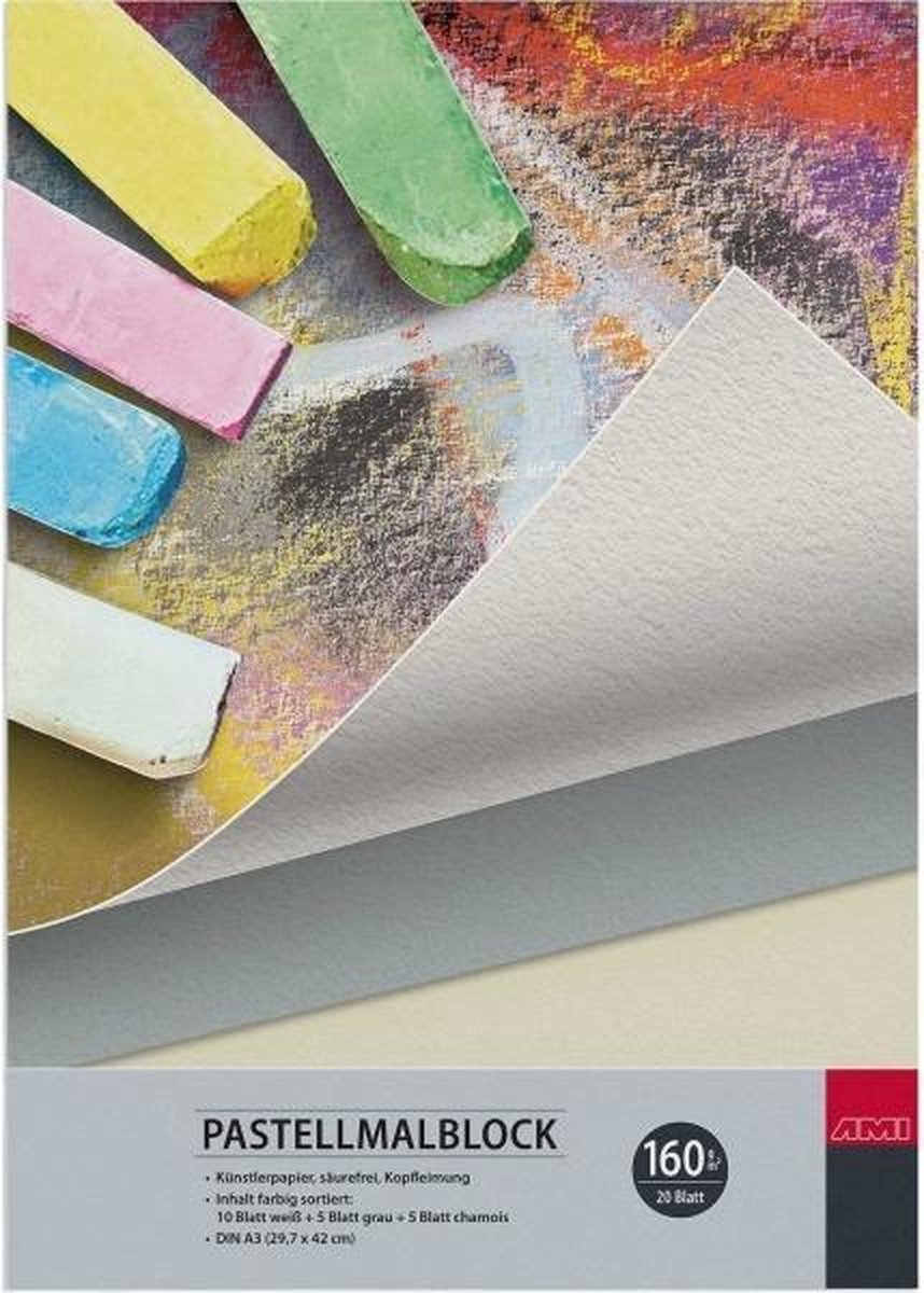 Ami Blok Pastelpapier 160 gram 20 vel A3