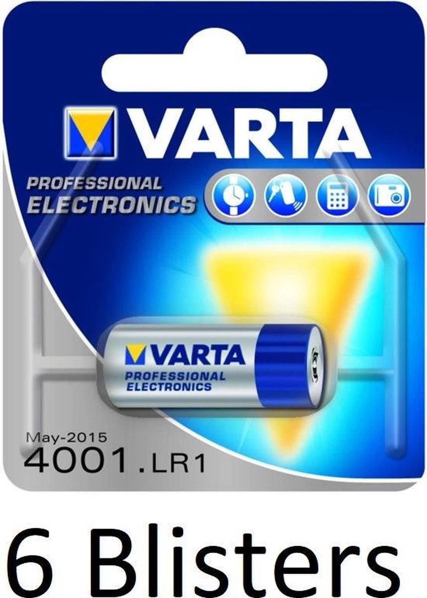 6 Stuks (6 Blisters a 1 st) Varta N/Lady Wegwerpbatterij Alkaline