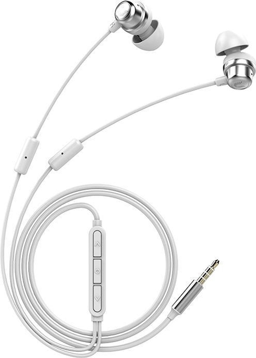 UiiSii K8 Wit – In Ear Oordopjes met Dubbele MEMS Microfoon - Oortjes met draad