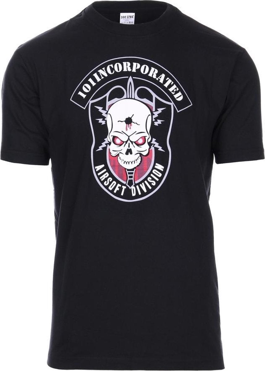 101inc T-shirt Airsoft Division zwart