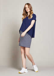 Dress Stripe new (nursing) - Navy White Stripe (034)