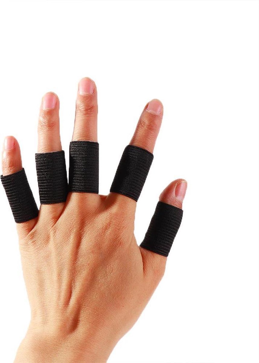 Medicca - Reuma Vingertippen - Vingerbrace - Arthritis - Tendinitis - Reuma hulpmiddelen - Arthritis Handschoenen - Zwart