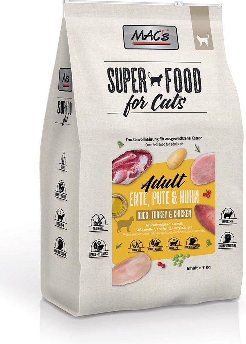 MAC’s Superfood Kattenvoer Droogvoer - Eend