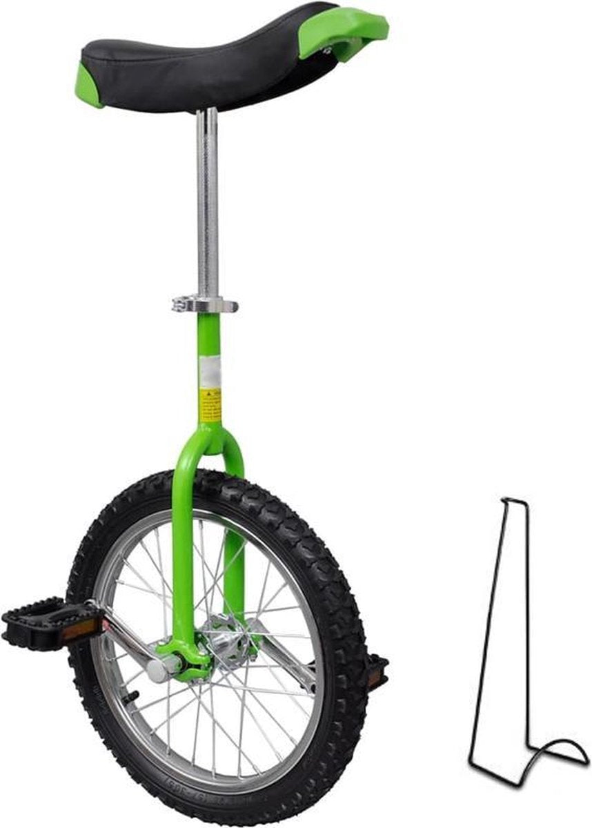 Funsport Eenwieler 16'' Groen + Gratis Standaard
