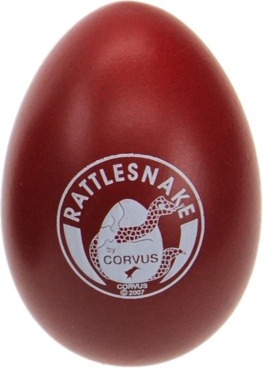 Rattlesnake Percussie-ei Junior 6 X 4 Cm Hout Bordeaux