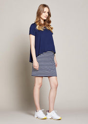 Dress Stripe - Navy White Stripe (034)