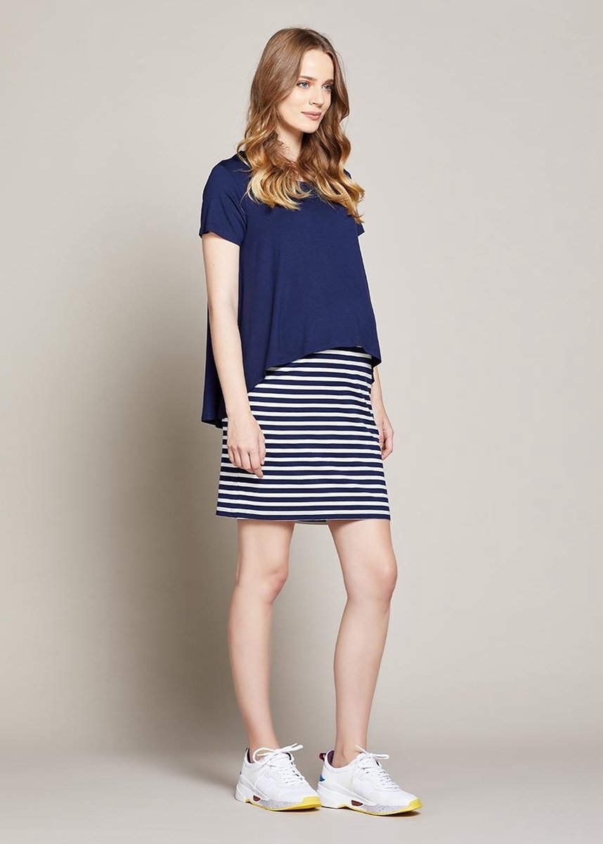Dress Stripe - Navy White Stripe (034)
