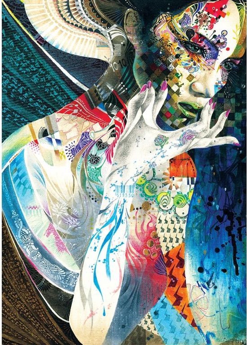 Colorfull Indian Woman  Art-Puzzle 1000Minjea Lee