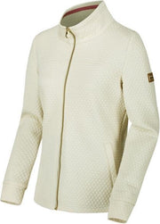 Dames Sulola Coolweave Doorgestikte fleece met volledige ritssluiting Outdoortrui Wit