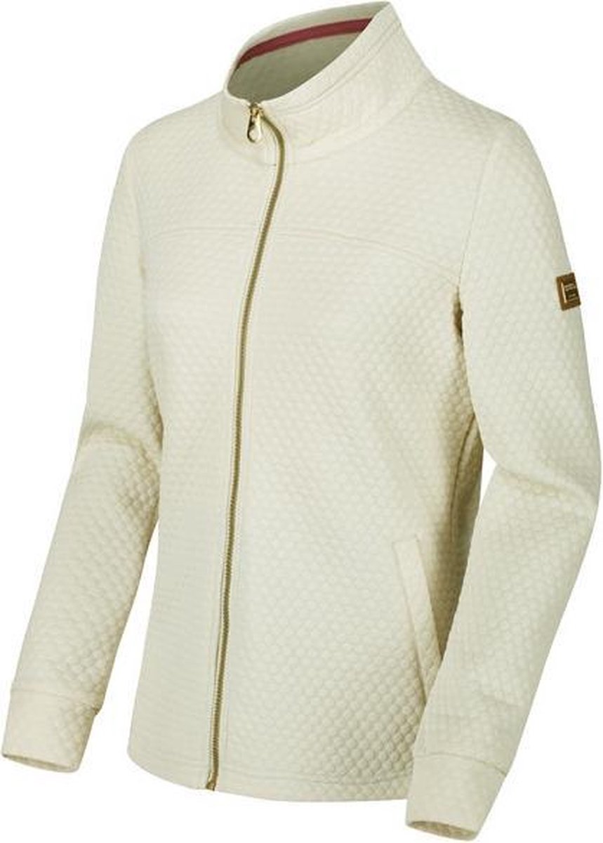 Dames Sulola Coolweave Doorgestikte fleece met volledige ritssluiting Outdoortrui Wit