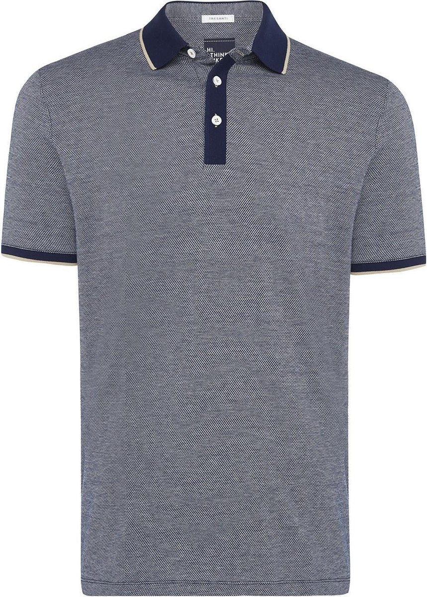 Tresanti polo detailed donkerblauw KM