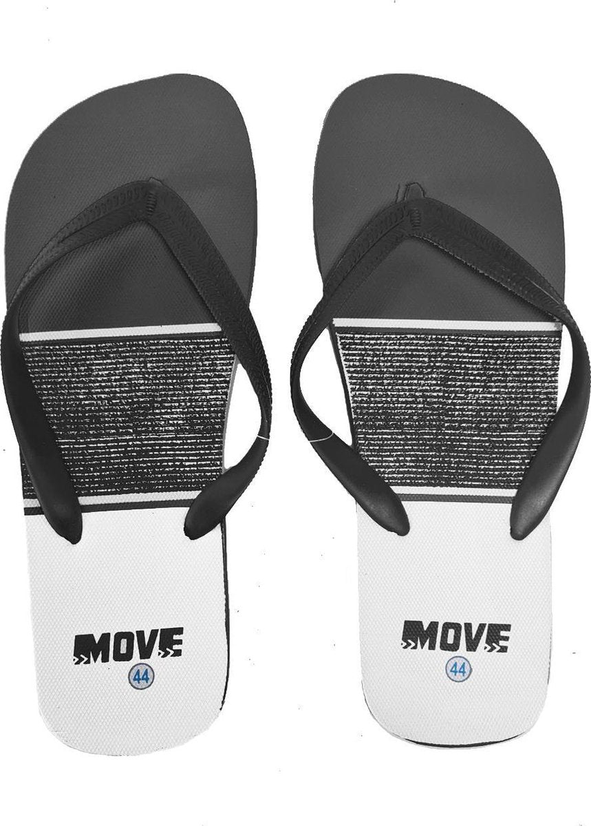 Sorprese – slippers – Move zwart-wit – maat 41 – slippers heren – teenslippers – teenslippers heren