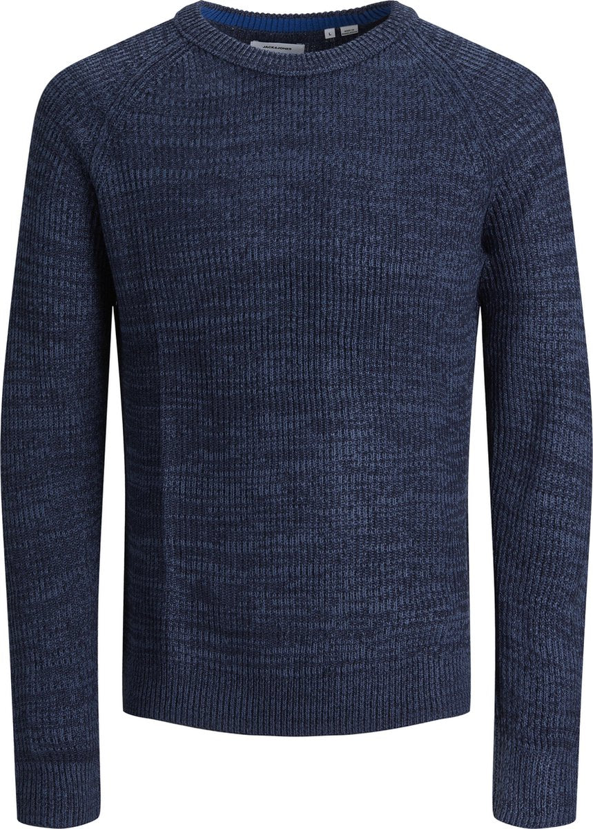 JACK&JONES -JJPANNEL KNIT CREW NECK. Heren Trui - Maat S