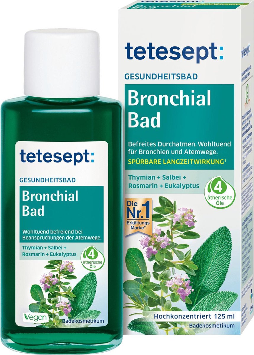 tetesept Bronchiaal bad met 4 natuurlijke etherische oliën -Bronchial Bath  (125 ml)