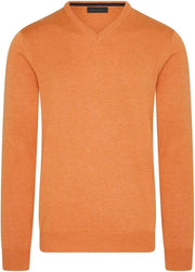 Pullover Oranje  V-Hals Dom Tower