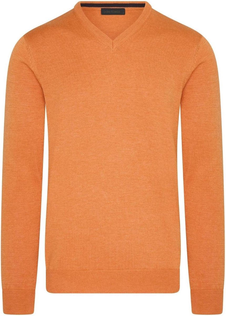 Pullover Oranje  V-Hals Dom Tower