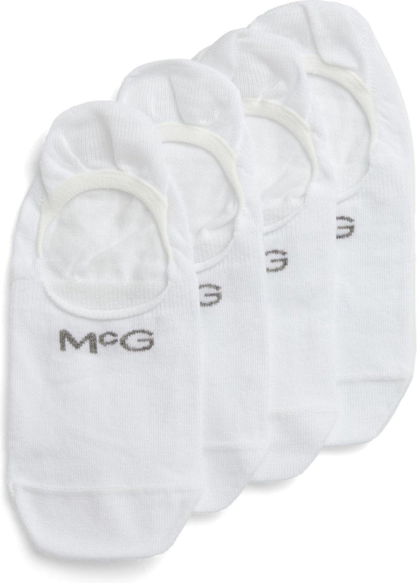 McGregor Footie sokken | Wit | 2 paar /2-pack | Maat 43-46 | geschikt als sneakersok | Met antislip in de Hiel!