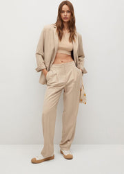 Broek Met Bandplooidetail 87054022 07