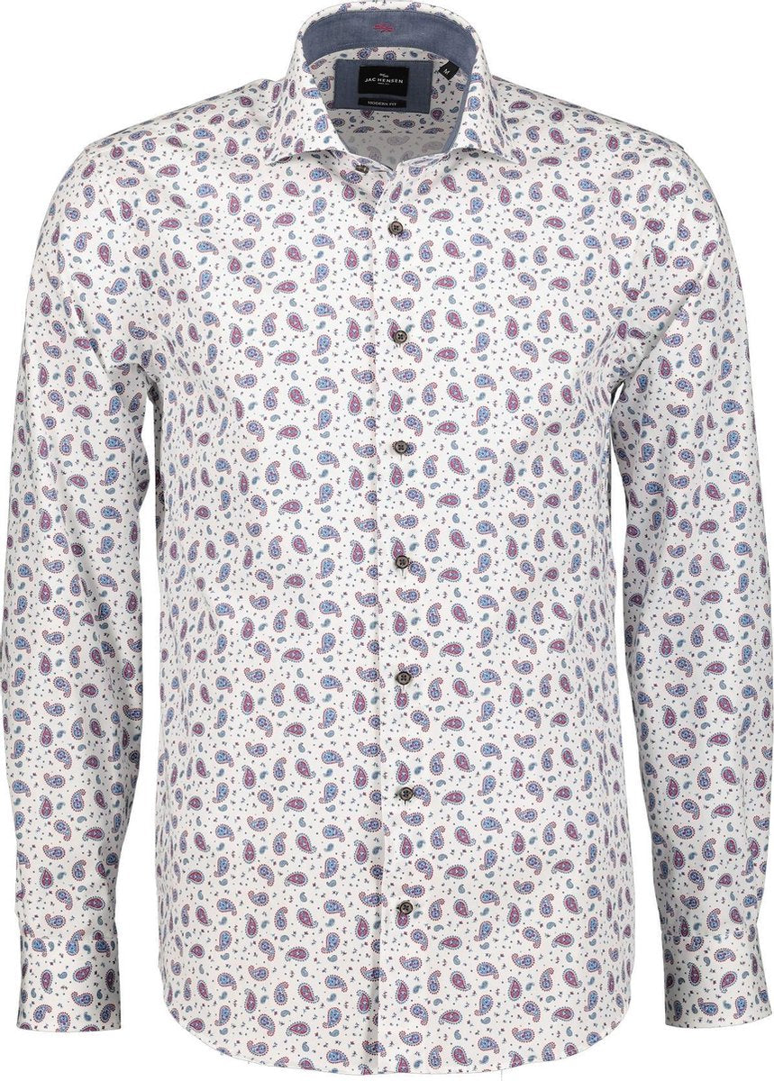 Jac Hensen Overhemd - Modern Fit - Wit - 3XL Grote Maten