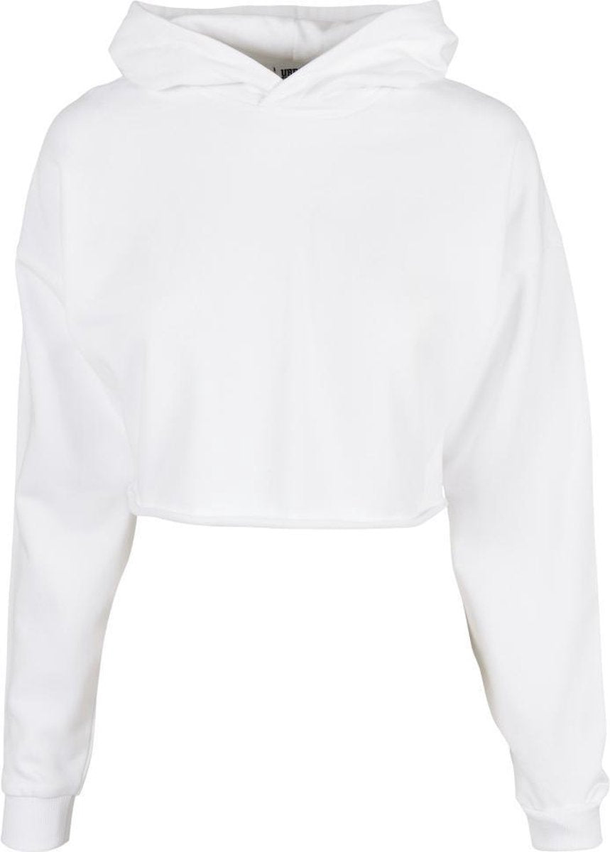 Urban Classics Crop Hoodie -S- Oversized Cropped Wit